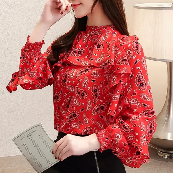 봄 가을 여성 여자 프릴 블라우스 오피스룩 예쁜 상의 198 Andn5xn