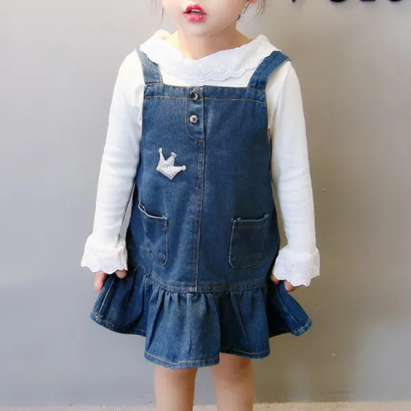 해달 2019 봄 가을 아동 여아 유아 청 원피스 예쁜 옷 의류 116 Bzio8b