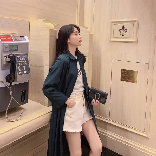 원픽 여성 슬림핏 패션 트렌치코트