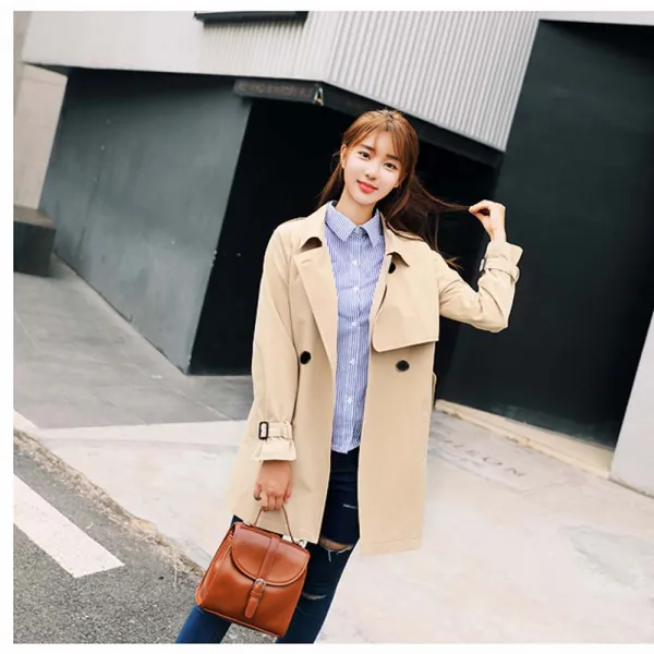 Zx 2019 봄 여성 숏 트렌치 코트 A02