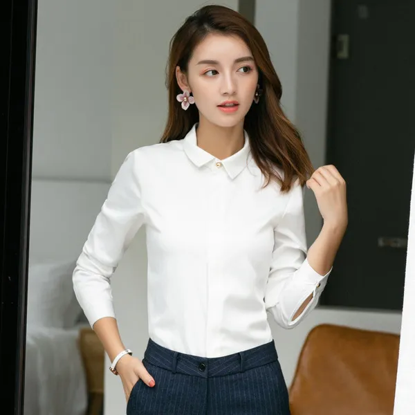 원픽 2019년 봄신상 여성 고급스러운 베이직 정장 블라우스