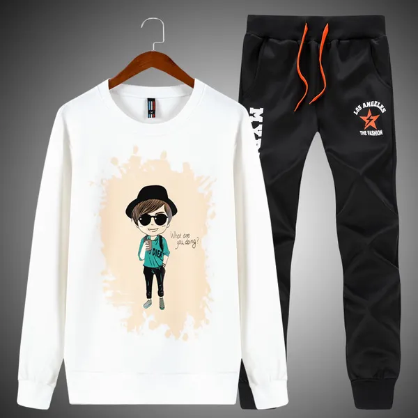 원픽 2019년 봄신상 꽃남 캐릭터 맨투맨 남성 트레이닝복 세트