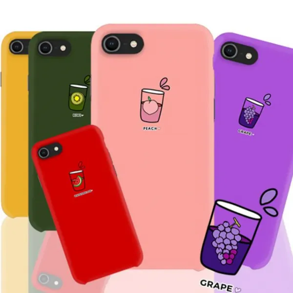 화수분&컴 전기종 과일음료 슬림하드케이스 하드 젤리 지갑 범퍼케이스