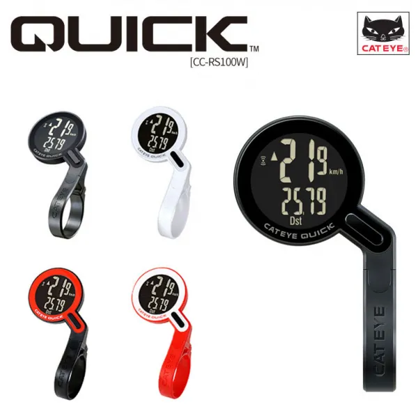 캣아이 원형무선속도계 퀴크 (QUICK) CC-RS100W, 블랙레드