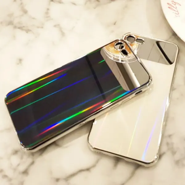 화수분&컴 홀로그램 포인트 미러 글로시 범퍼케이스 하드 젤리 지갑 범퍼케이스