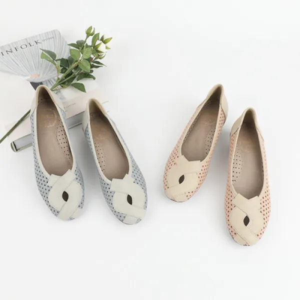 제이슈 수제화 천연양가죽 포지타 펀칭 단화 2컬러 3.5cm굽