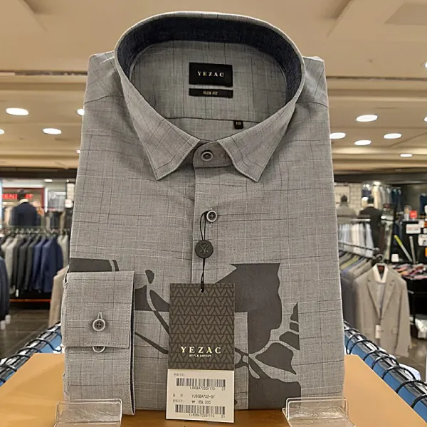 Nc불광점 예작 면100 점프사 장미 프린트 슬림핏 셔츠 8sba702gy