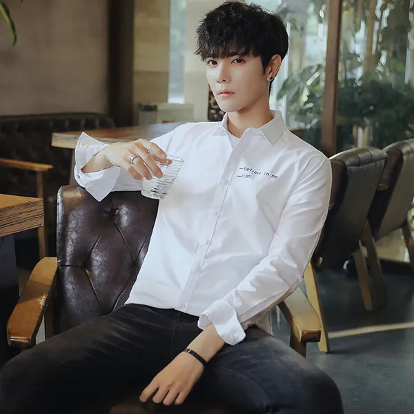 해외직구 심플 Believe 캐주얼 남성셔츠