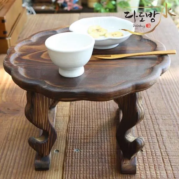개다리 소반 미니사이즈(20cm)/호족반 찻상 다도수업용 돌 행사용 소나무상