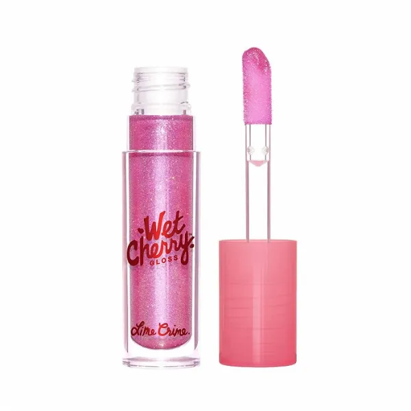 라임 범죄 습식 체리 립 글로스 (엑스트라 폽팽). 글로시 클리어에서 하이 샤인 비 끈적, Sweet Cherry, One Size