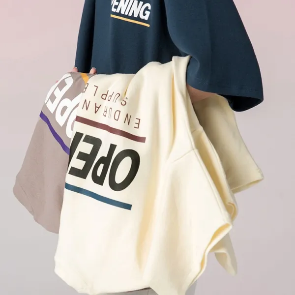 원픽 2019년 봄신상 여학생코디 박시핏 반팔 하프 기장 티셔츠