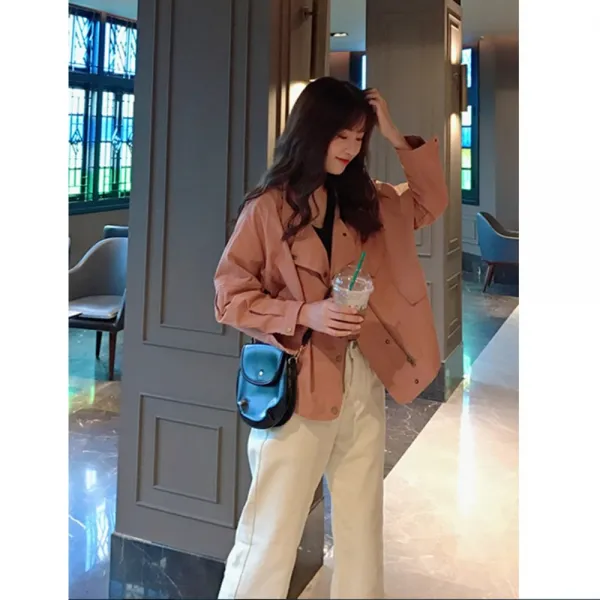 여성 바람막이점퍼 사파리 트렌치 캐주얼코트 바바리 빅사이즈 Xw07