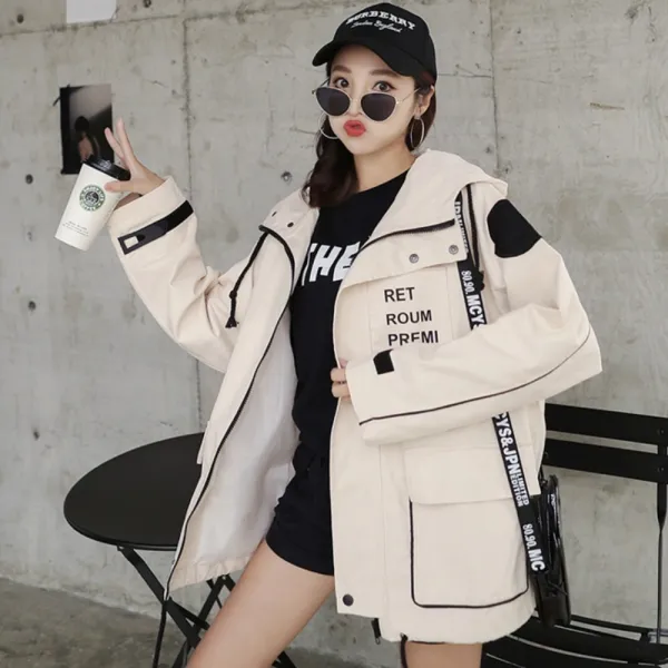 여성 바람막이점퍼 사파리 트렌치 캐주얼코트 바바리 빅사이즈 Xw17