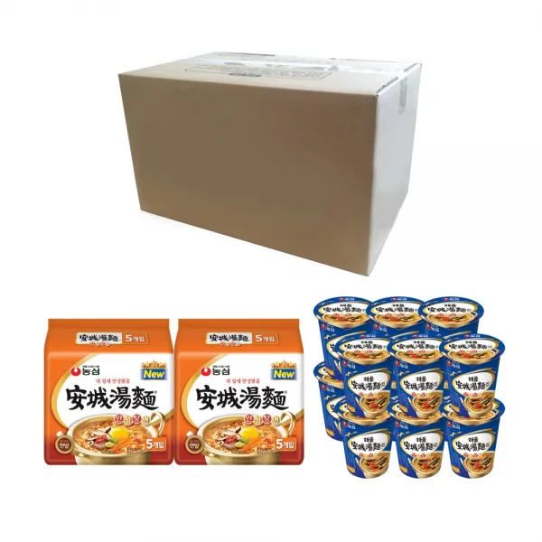 농심 안성탕면 멀티 2팩+해물안성탕면컵 12개 22개입