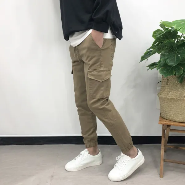 황씨네옷장 남자 빅사이즈 스판 카고 조거 밴딩 팬츠 4컬러