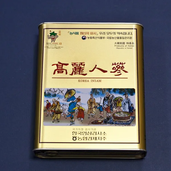 농협검사품 고려인삼 6년근1등10지 피부백삼 건삼 골드캔 말린인삼 300g, 1box