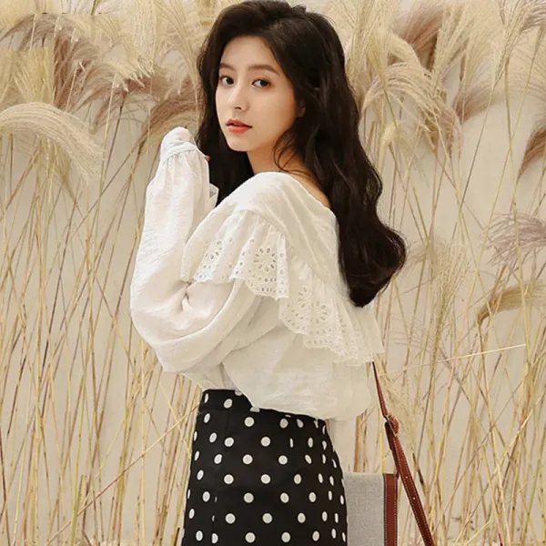 Abc Mall 심쿵 러블리 레이스블라우스 블라우스 로맨틱 데일리룩 Lb27 Ls243 586594466712