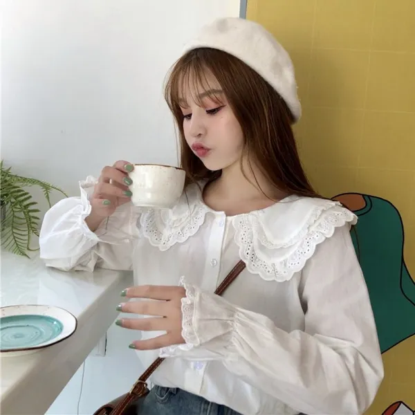 Abc Mall 심쿵 러블리 레이스블라우스 블라우스 로맨틱 데일리룩 Lb10 Sq226 584704000150_gonr