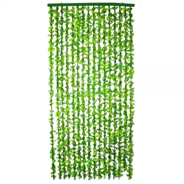 초록잎 넝쿨문발 나뭇잎 현관문발 출입문 여름문발 창문 장식문발 거실 벽장식 블라인드 No.1015초록