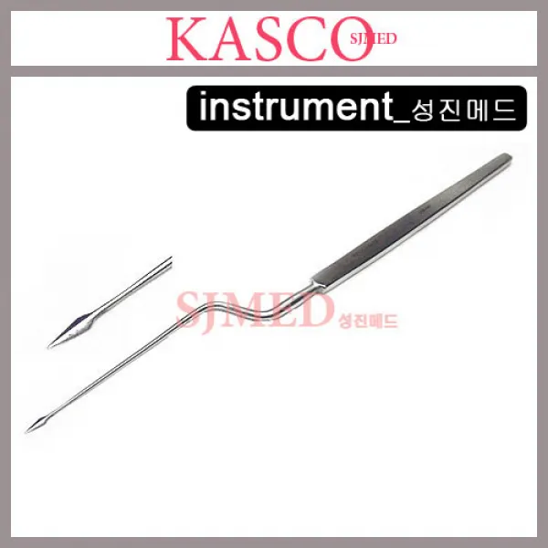 KASCO(메스대.나이프.본컷터) 루케 니들18.5cm (Lucae Paracentesis Needle)S36-661, 1개