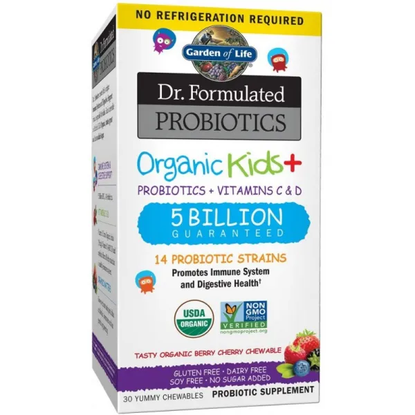 생명의 정원 - 박사. 공식화 된 Probiotics 유기 키즈 - 베리 체리 - Acidophilus과 Probiotic은 면역 체, 단일상품