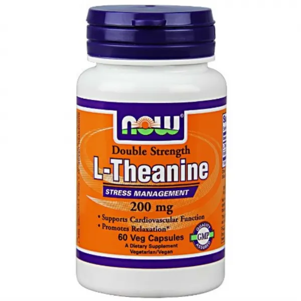 Now Foods L-테아닌 200mg 베지 캡슐, 60개입, 1개