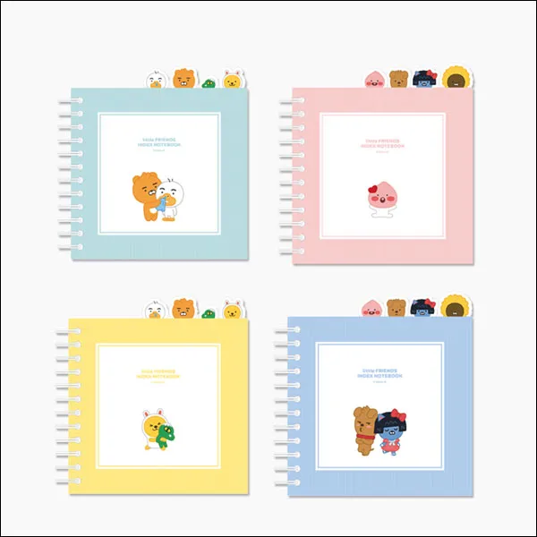 카카오프렌즈 리틀프렌즈 Pp커버 인덱스노트 카카오프렌즈58 리틀 인덱스스프링노트 무지
