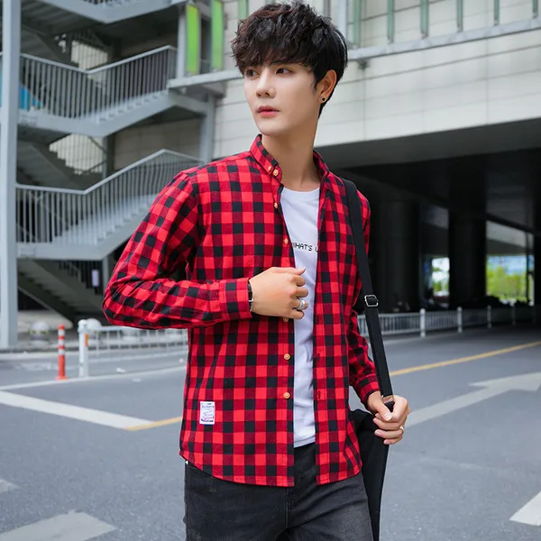 스마트셀러 놀멍직구 캐주얼 남성셔츠 N01219 체크남방