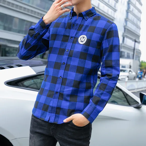 스마트셀러 놀멍직구 캐주얼 남성셔츠 N01211 체크남방