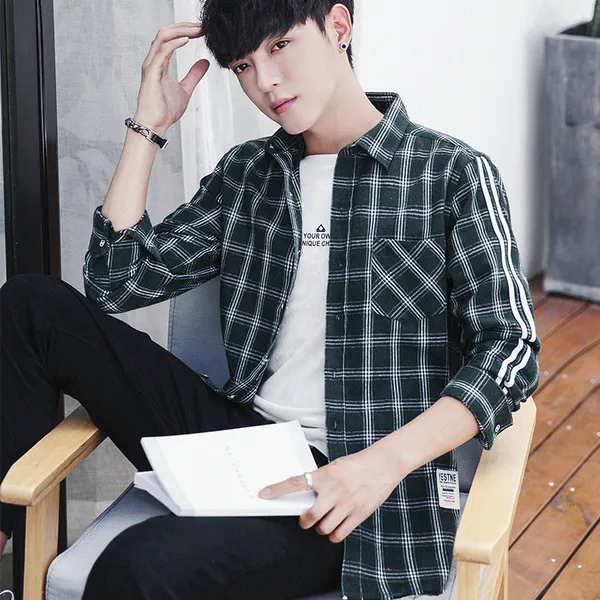 스마트셀러 놀멍직구 캐주얼 남성셔츠 N01214 체크남방