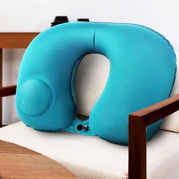 스탠다드샵 여행용 목베개 에어펌프 기내용 휴대용 차량용