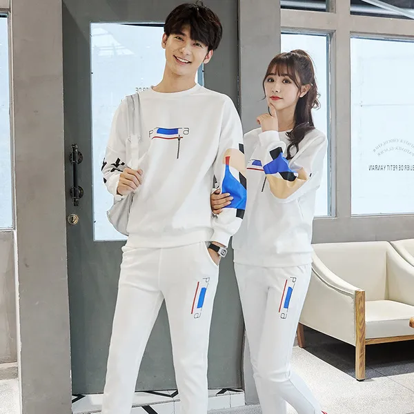 스마트셀러 놀멍직구 커플 패션 맨투맨 남성 트레이닝복 세트