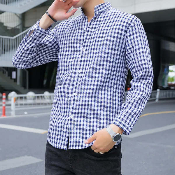 스마트셀러 놀멍직구 캐주얼 남성셔츠 N01220 체크남방
