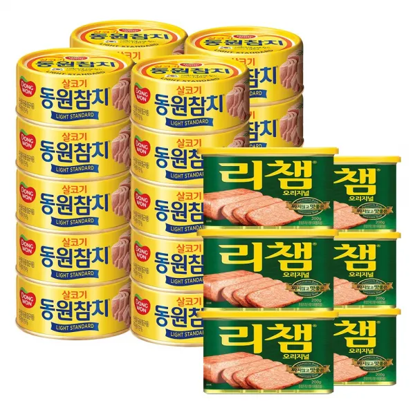 동원 라이트스탠다드참치85gx20캔+리챔200gx6캔, 1세트