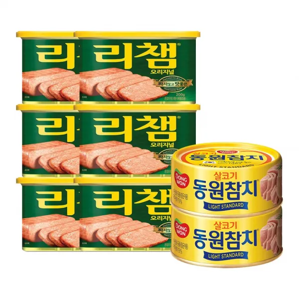 동원 리챔200gx6캔+라이트스탠다드참치85gx2캔, 1세트