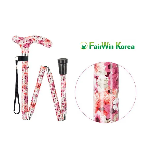 페어윈 뷰티풀그립 접이식지팡이 노인지팡이, 뷰티풀핑크, 1개