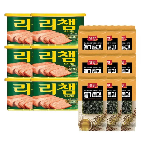 동원 리챔200gx6캔+들기름김(식탁김)9봉 증정, 1세트