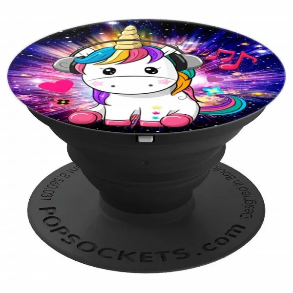 경이로운 공간 배경 pop-socket love music unicorn - 휴대폰과 태블릿을위한 그립과 스탠드, 단일상품