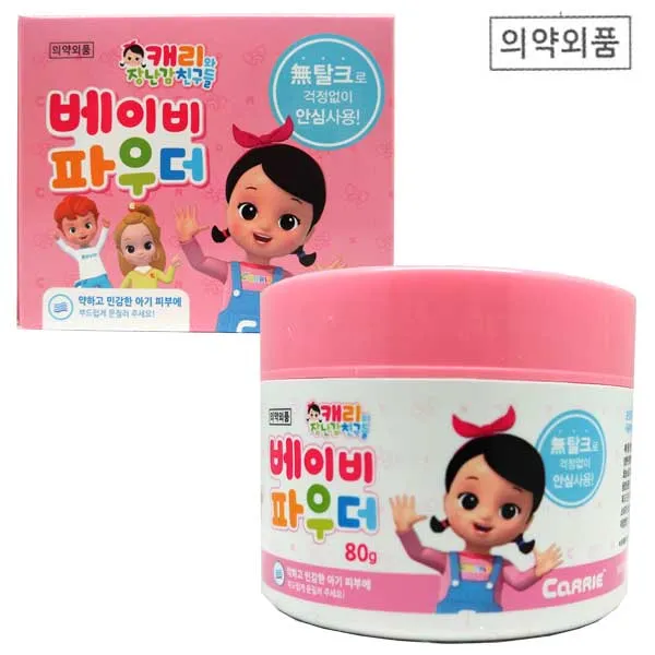 캐리와장난감친구들 베이비 파우더, 80g, 1개