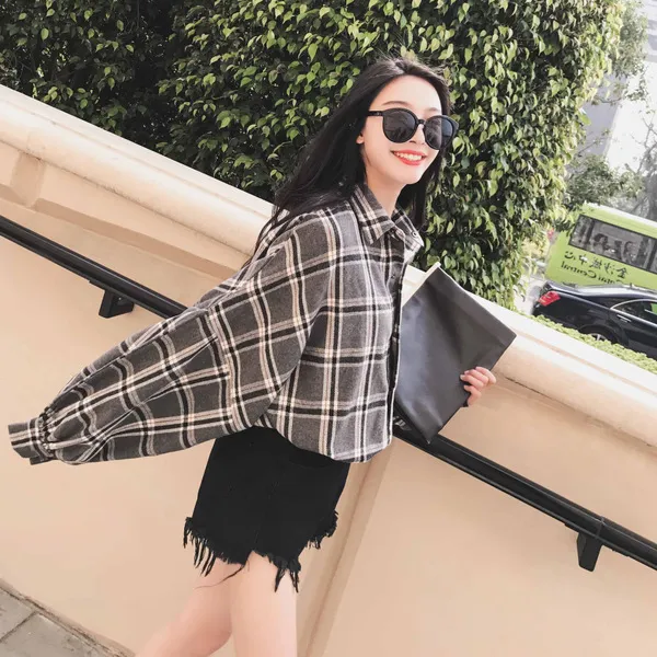 스마트셀러 놀멍직구 데일리 루즈핏 레트로 체크셔츠