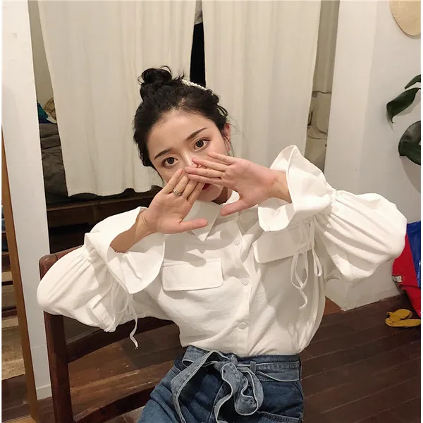 스마트셀러 놀멍직구 솔리드 컬러 루즈핏 캐주얼 셔츠 블라우스