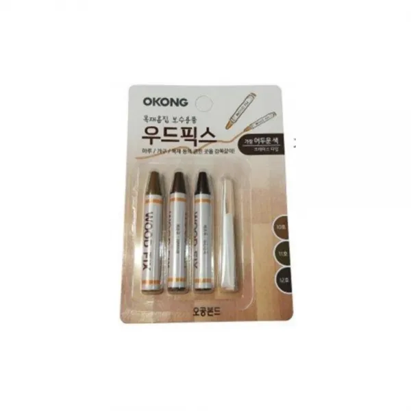 오공 찍힘 나무바닥 강화마루보수 크레용 DIY 거실, 어두운색