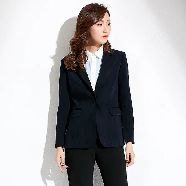 원픽 여성 여성 원버튼 정장 캐주얼 정장 자켓