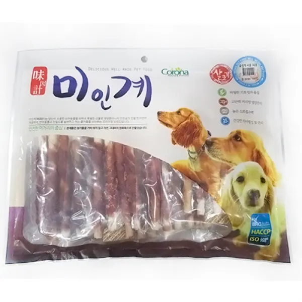 프리미엄 대용량 강아지간식 미인계 오리우유껌 400g