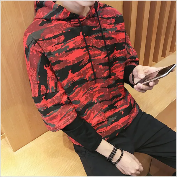 빅피플 밀리터리 후드 맨투맨 빅사이즈 남자 봄 가을 코디s0010