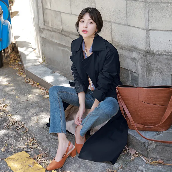 원픽 2019년 봄신상 여성 롱트렌치코트