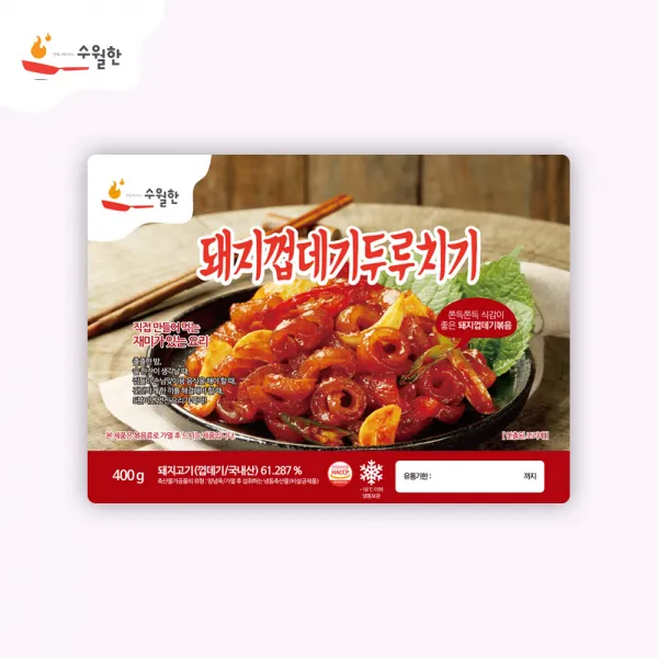 수월한 돼지껍데기두루치기 400g, 5개