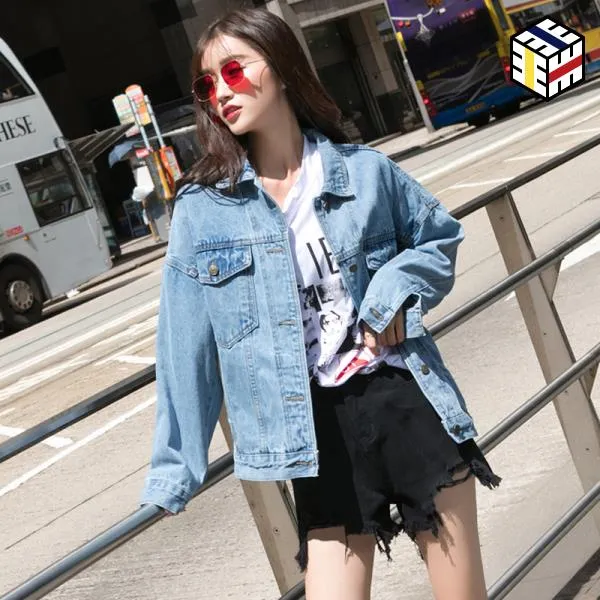 여자 봄 청자켓 2019 봄과가을 뉴 에디션 포트 맛 바람 루즈핏 백