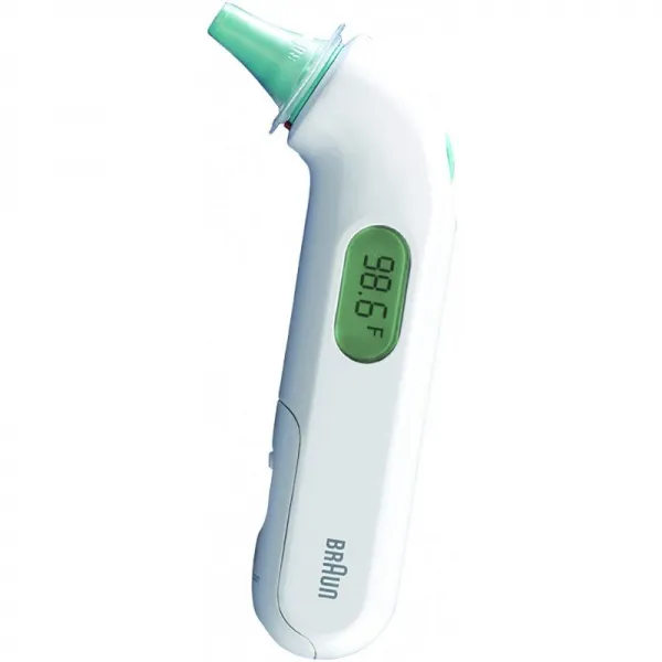 Braun 아기 어린이 유아 및 성인을위한 Thermoscan3 귀 체온계 온도계 디지털 정확성, 단일상품