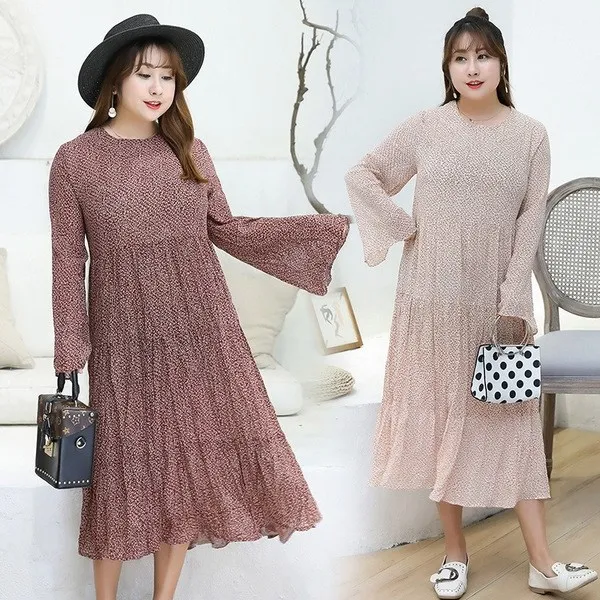 스마트셀러 해외직구 빅사이즈 모임룩 쉬폰 원피스